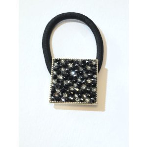 画像4: ブラック系スワロフスキーヘアゴム