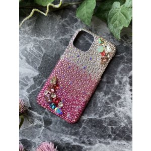画像1: 時の狭間に舞うアイセリア（グラデーションビジューケース　ハードケース)
