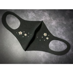 画像3: 花を散らしたキラキラマスク　1個