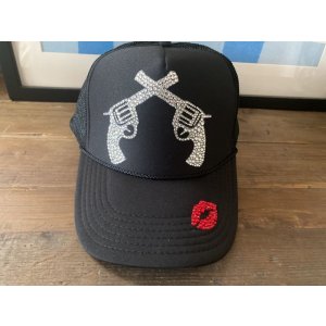 画像3: ピストル デコキャップ kiss💋マーク ブラック OTTO