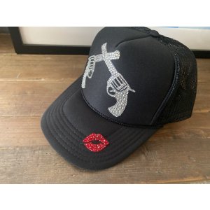 画像4: ピストル デコキャップ kiss💋マーク ブラック OTTO