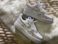 NIKE エアフォース1  デコシューズ　ロゴ　アッパー