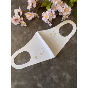 画像16: 花を散らしたキラキラマスク　1個