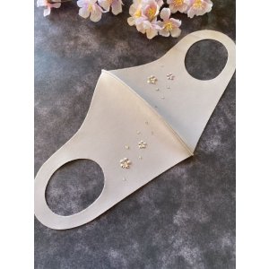 画像14: 花を散らしたキラキラマスク　1個