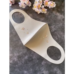 画像15: 花を散らしたキラキラマスク　1個