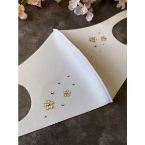 画像17: 花を散らしたキラキラマスク　1個