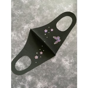 画像7: 蝶とお花のデコマスク