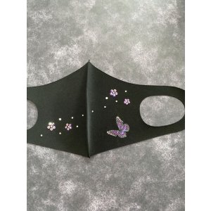 画像6: 蝶とお花のデコマスク