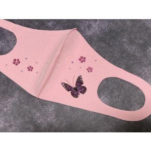 画像10: 蝶とお花のデコマスク