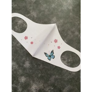 画像4: 蝶とお花のデコマスク