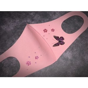 画像11: 蝶とお花のデコマスク