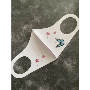 画像5: 蝶とお花のデコマスク