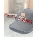 スカルキャップ　ブラック　クリスタルゴールデンシャドウ