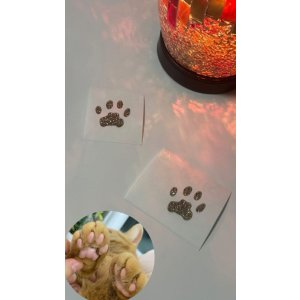 画像4: デコシール 肉球、手形、足型 3cm〜   スワロフスキー®︎・クリスタル使用