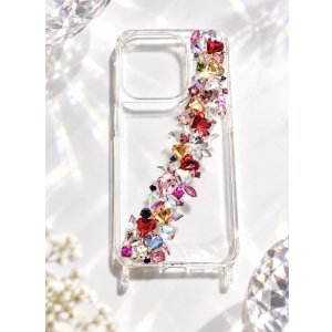 画像4: Celestia Amour（セレスティア・アムール） — 天の愛、ひとすじの輝き —　ガラスビジューのジュエリースマホケース