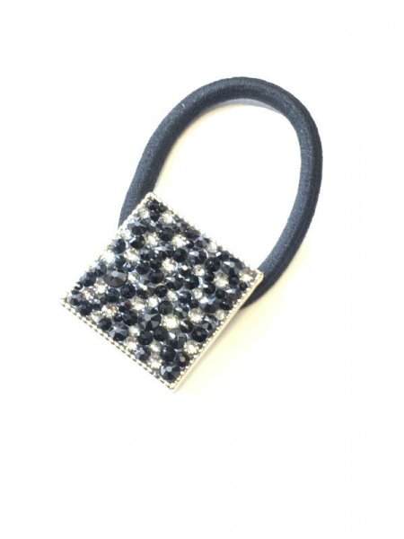 画像6: ブラック系スワロフスキーヘアゴム (6)