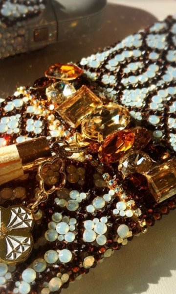 画像6: アリアドネの秘宝(Ariadne’s Treasure)モロッカン柄 セピア色ビジュースマホカバー 全機種対応 (6)