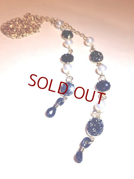 画像2: メガネチェーン  ブラック系 (2)