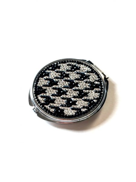 画像3: 千鳥格子柄  コンパクトミラー (3)