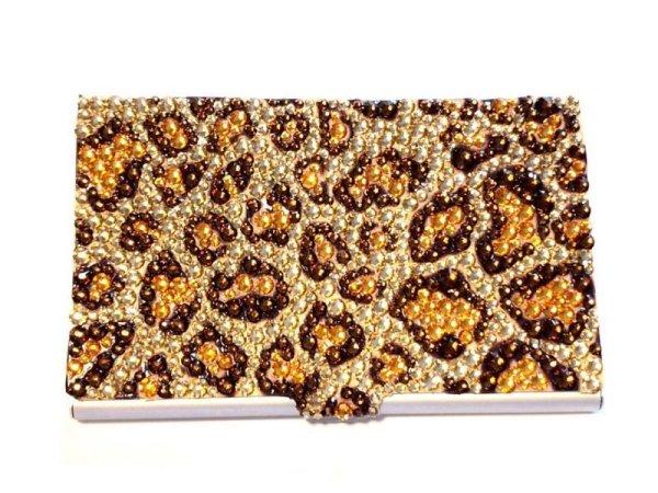 画像9: ヒョウ柄(レオパート柄)名刺入れ カードケース (9)