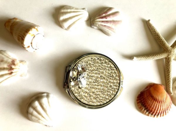 画像2: クリスタルビジューのミラー (2)