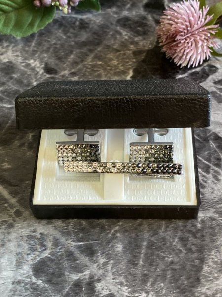 画像3: ネクタイピンとカフス グラデーション柄 (3)