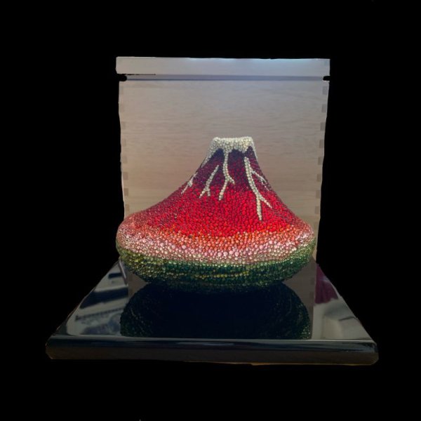 画像5: 縁起物 赤富士 置物  オブジェ (5)