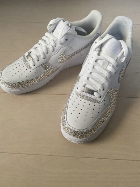 画像10: NIKE エアフォース1  デコシューズ　ロゴ　アッパー (10)