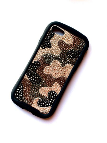 画像6: 迷彩柄　モノトーンデコケース　ハイブリッド　ハードケース (6)