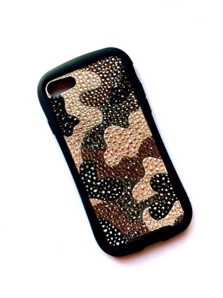 画像7: 迷彩柄　モノトーンデコケース　ハイブリッド　ハードケース (7)