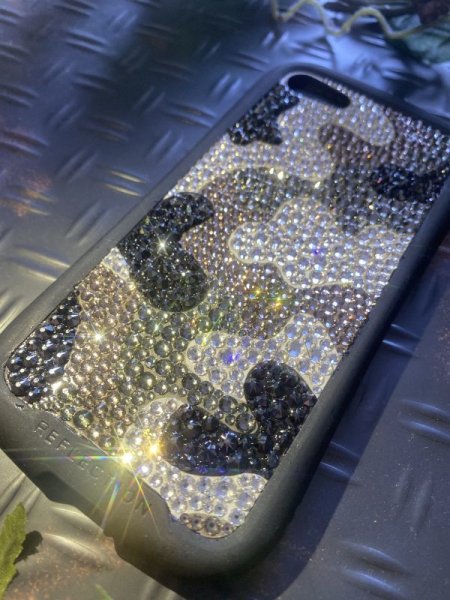 画像4: 迷彩柄　モノトーンデコケース　ハイブリッド　ハードケース (4)