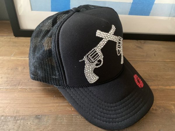 画像5: ピストル デコキャップ kiss💋マーク ブラック OTTO   (5)