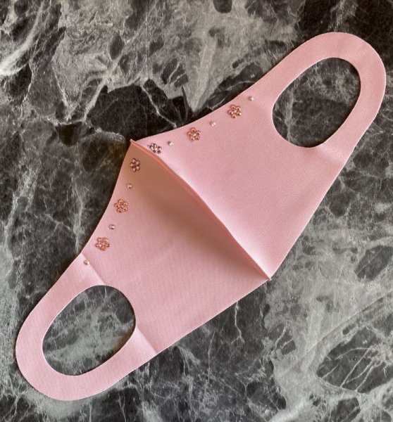 画像4: スワロフスキー エレガントフラワーデコマスク (4)