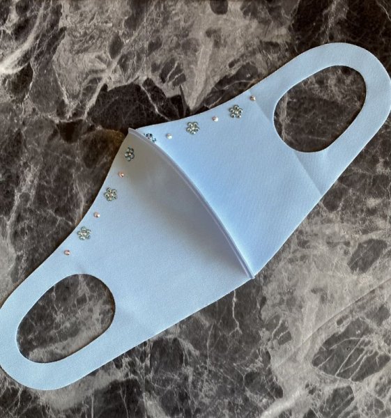 画像5: スワロフスキー エレガントフラワーデコマスク (5)