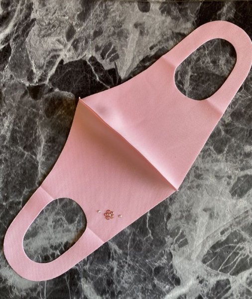 画像3: スワロフスキー ポイント フラワーデコマスク (3)