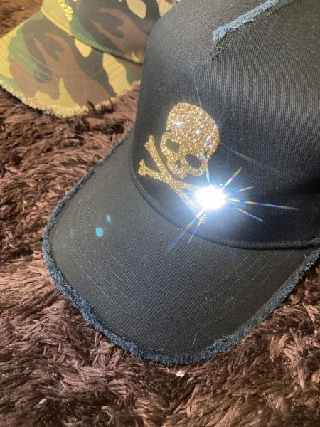 画像13: スカルキャップ ブラック クリスタルゴールデンシャドウ (13)