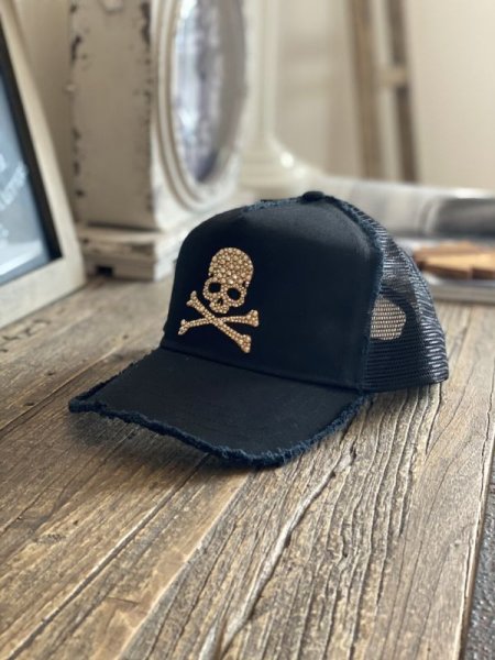 画像5: スカルキャップ ブラック クリスタルゴールデンシャドウ (5)