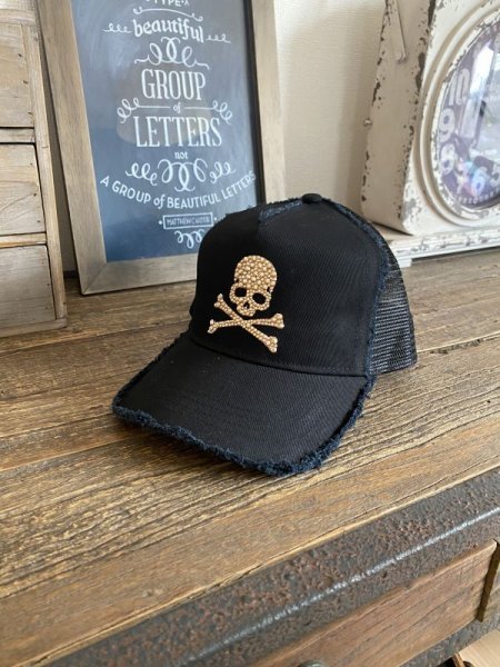 画像3: スカルキャップ ブラック クリスタルゴールデンシャドウ (3)