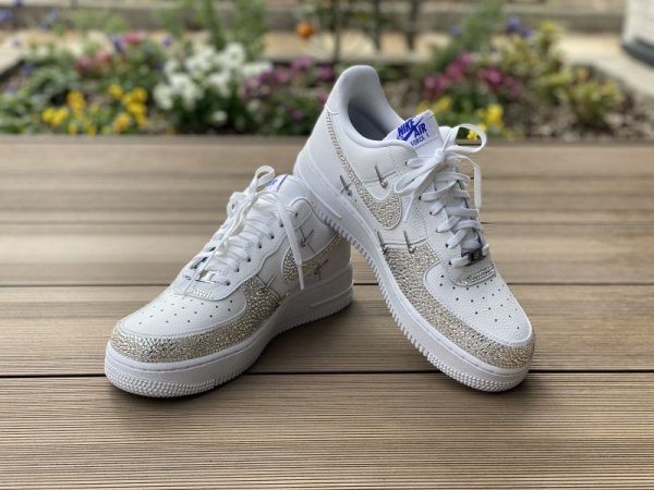 画像4: NIKE エアフォース1  デコシューズ　ロゴ　アッパー (4)