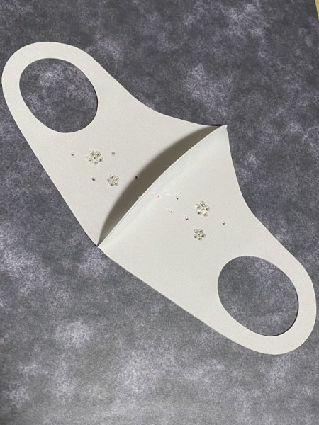 画像4: 花を散らしたキラキラマスク 1個 (4)