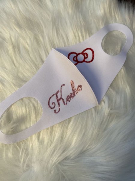 画像2: リボン&ネーム デコマスク ウレタン素材 (2)