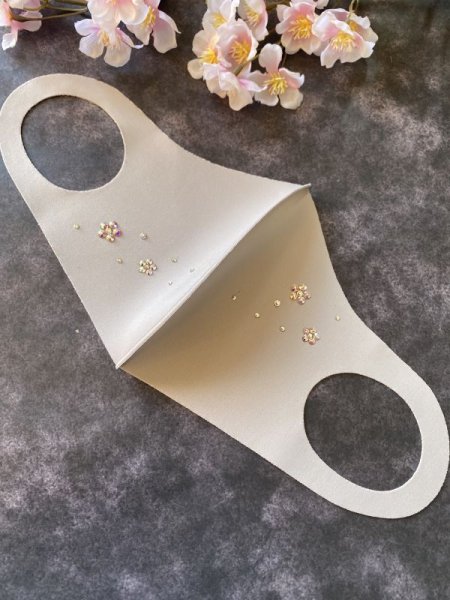 画像15: 花を散らしたキラキラマスク 1個 (15)