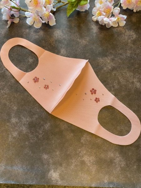 画像13: 花を散らしたキラキラマスク 1個 (13)