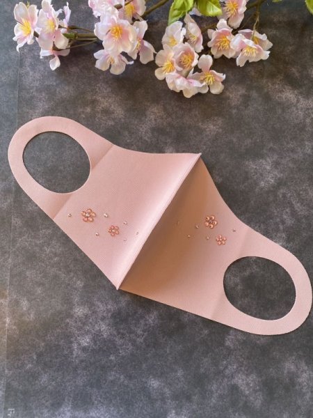 画像10: 花を散らしたキラキラマスク 1個 (10)