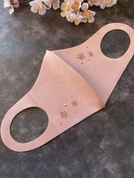 画像11: 花を散らしたキラキラマスク 1個 (11)