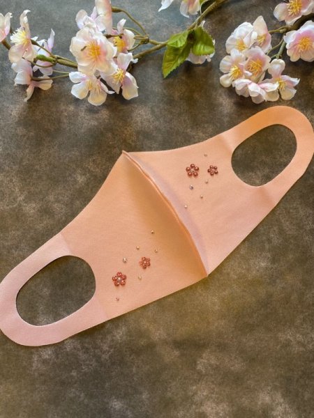 画像12: 花を散らしたキラキラマスク 1個 (12)