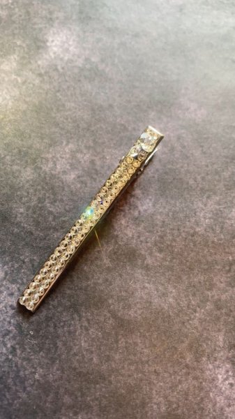 画像2: ラグジュアリーヘアピン 細型シルバー スワロフスキー®︎クリスタル (2)