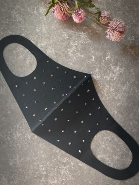 画像2: 100億ドルの輝きマスク スワロフスキー®︎クリスタル使用 ウレタンマスク (2)