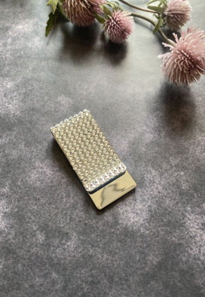 画像3: マネークリップ ボーダー クリスタルシルバー (3)