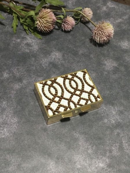 画像2: モロッカン柄 印鑑デコケース ブラウン (2)